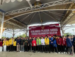 500 Pemuda OKP Kalsel Gaungkan Deklarasi Pilkada Damai: Ingatkan penyelenggara untuk menjaga Netralitas dan Stabilitas