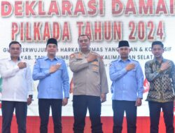 Safari Deklarasi Pilkada Damai 2024 di Tanah Bumbu, Polda Kalsel Mengajak Wujudkan Suasana Demokrasi yang Sejuk