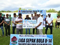 Wabup HSS Buka Liga Sepak Bola U-14 Piala Bupati HSS 2026