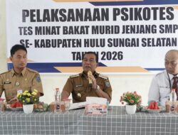 Bupati HSS Tinjau Psikotes Bakat dan Minat 4.184 Siswa SMP