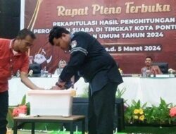 Rapat Pleno KPU Kota Pontianak Digelar Terbuka: Partai PKS, Golkar, PDIP Saling Klaim Jumlah Kursi.