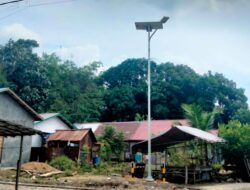 Dishub Balangan Pasang Sekitar 200 Unit PJU Sepanjang 2025, Jalur Menuju Desa Uren Kini Terang
