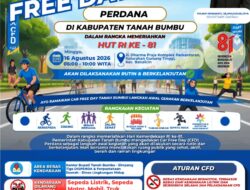 CFD Perdana Tanah Bumbu Digelar 16 Agustus, Warga Diajak Olahraga dan Jaga Lingkungan